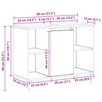 Gabinete de Baño con estante Madera Vieja 80 x 33 x 60 cm