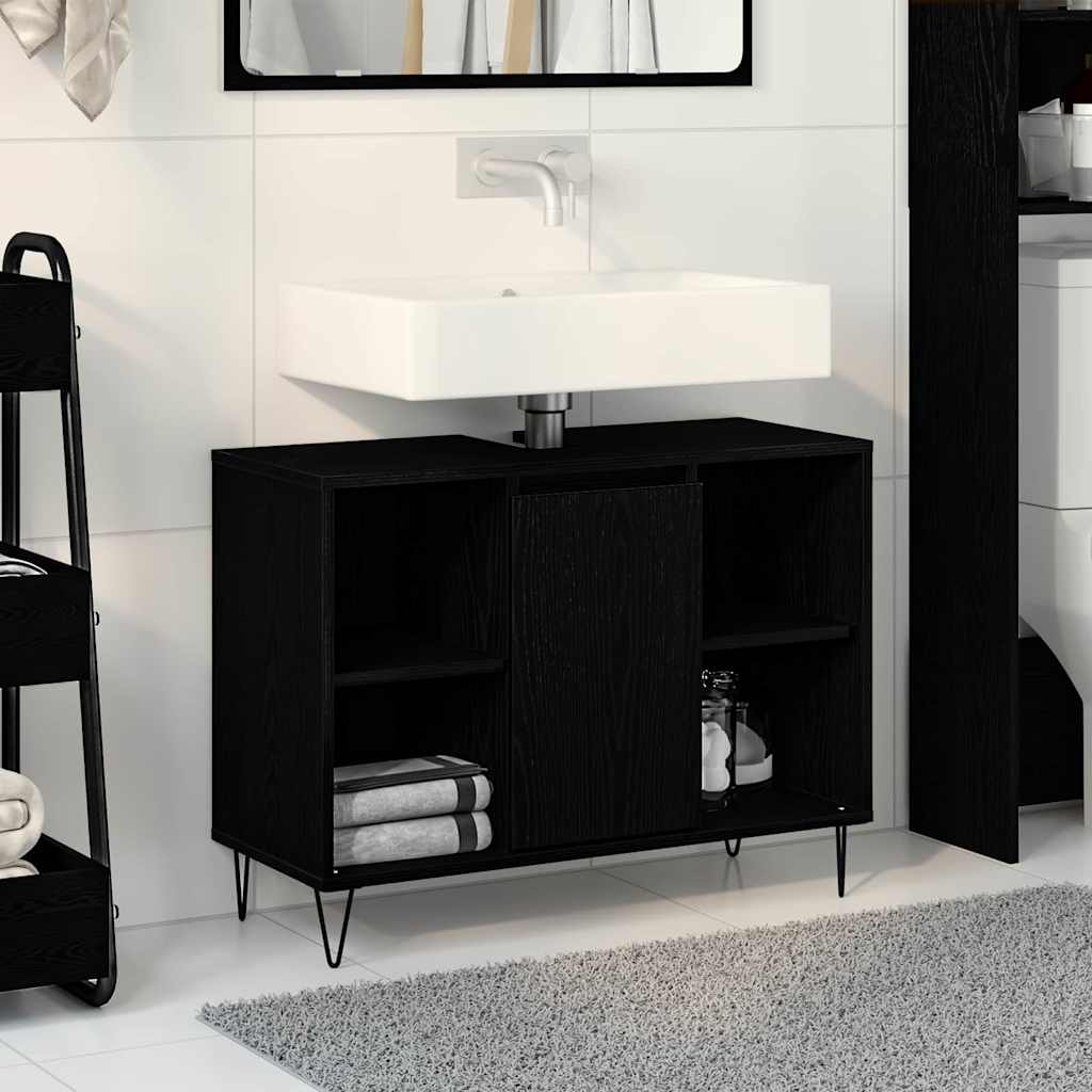 Gabinete de Baño con estante Madera Vieja 80 x 33 x 60 cm