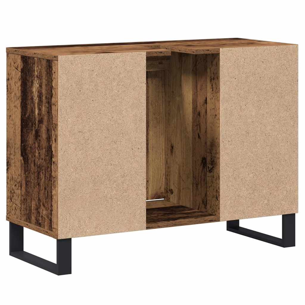 Gabinete de Baño con estante Madera Vieja 80 x 33 x 60 cm