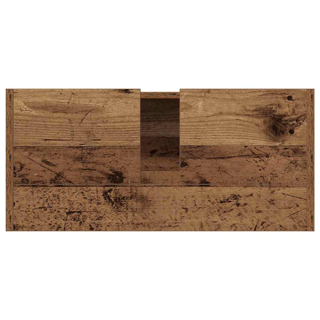 Gabinete de Baño con estante Madera Vieja 80 x 33 x 60 cm