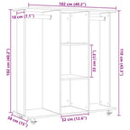 Armario Roble negro 102 x 38 x 110 cm Madera contrachapada