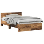 Estructura de cama con cabecera Madera vieja 193 x 125 x 70 cm