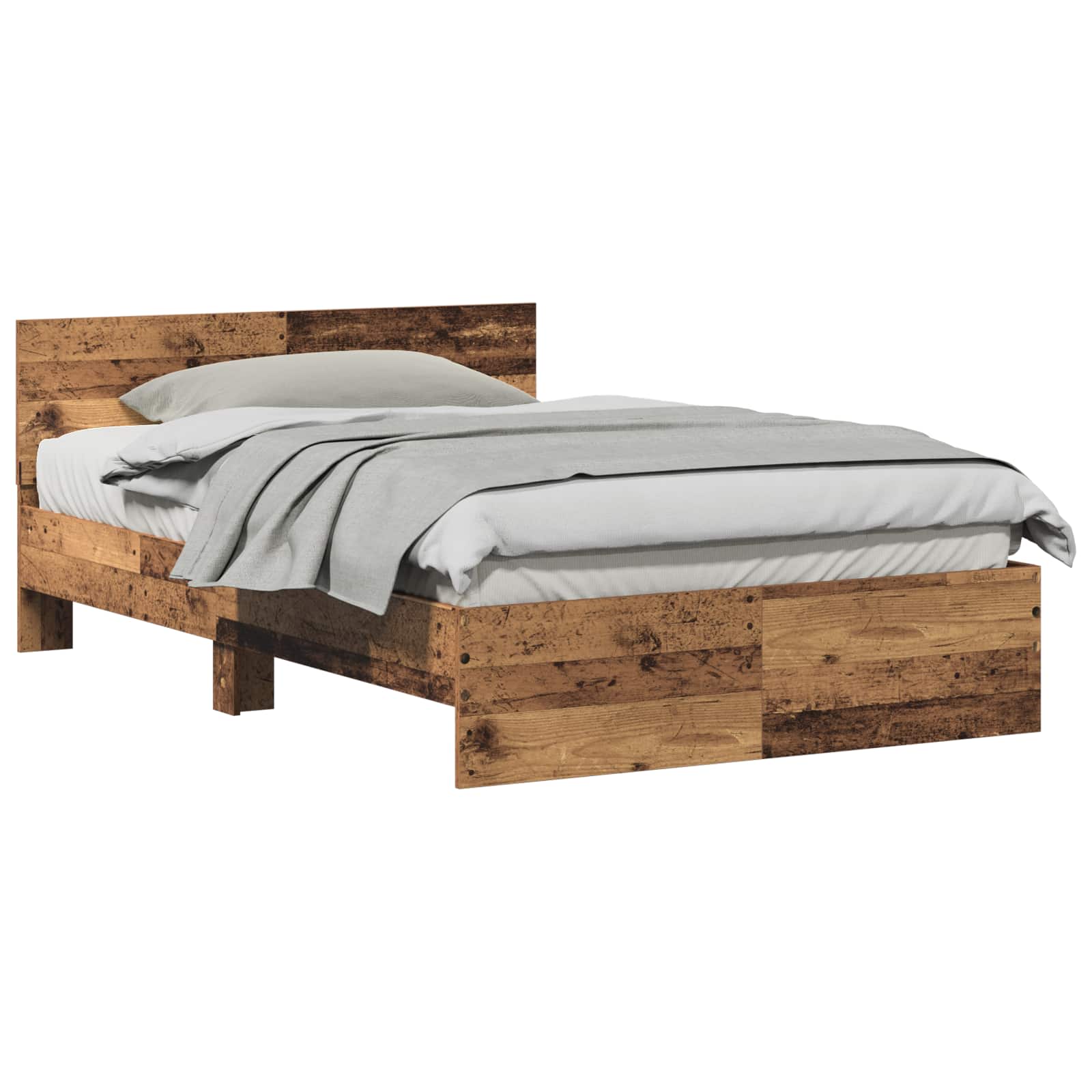 Estructura de cama con cabecera Madera vieja 193 x 125 x 70 cm
