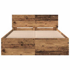 Estructura de cama con cabecera Madera vieja 193 x 125 x 70 cm