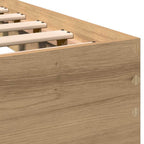 Estructura de cama Roble artesanal 193 x 125 x 70 cm
