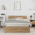 Estructura de cama Roble artesanal 193 x 125 x 70 cm