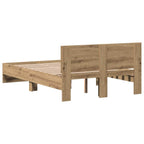 Estructura de cama Roble artesanal 193 x 125 x 70 cm
