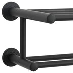 Soporte para toallas Negro 61 x 23 x 17 cm Acero inoxidable