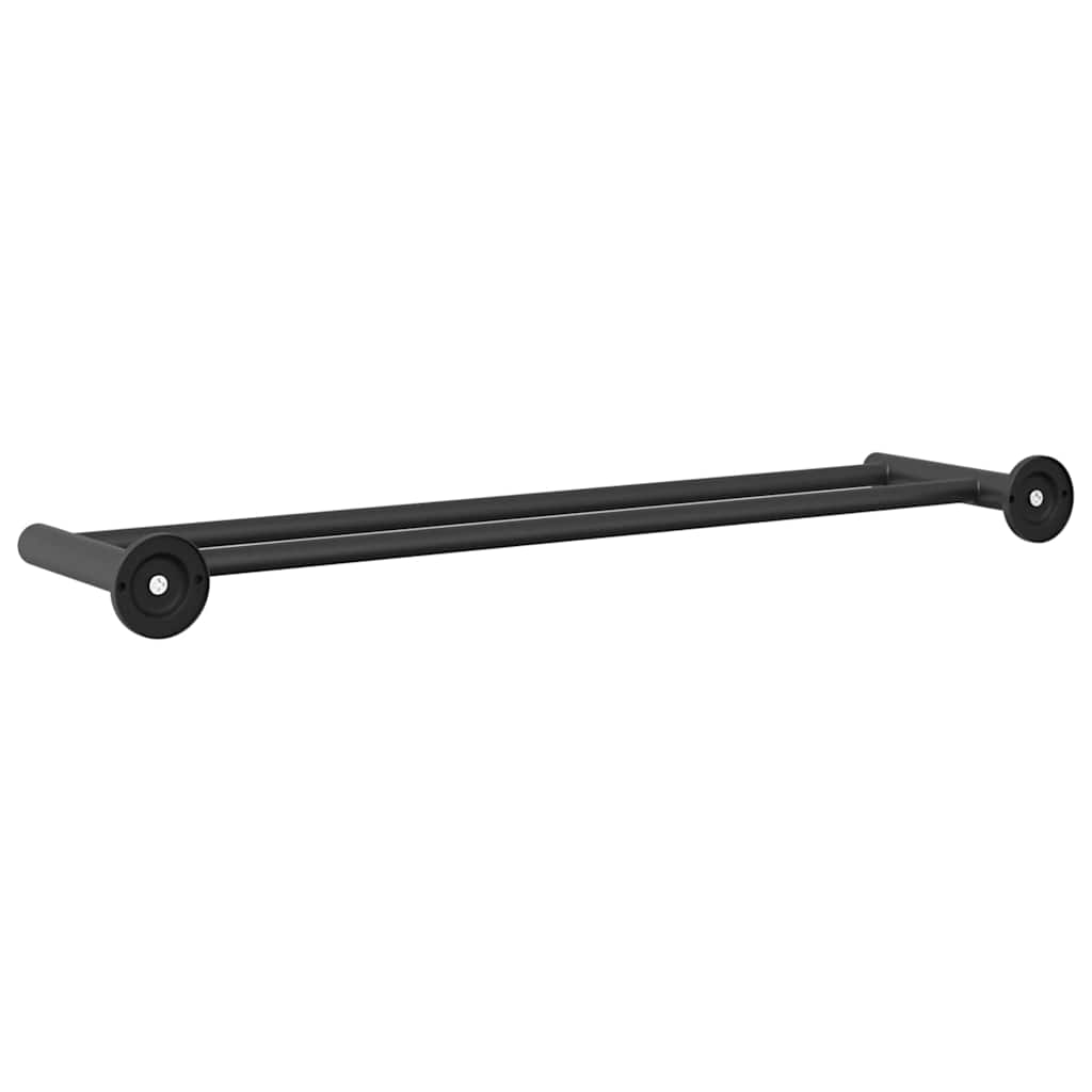 Soporte para toallas Negro 61 x 14,5 x 5 cm Acero inoxidable