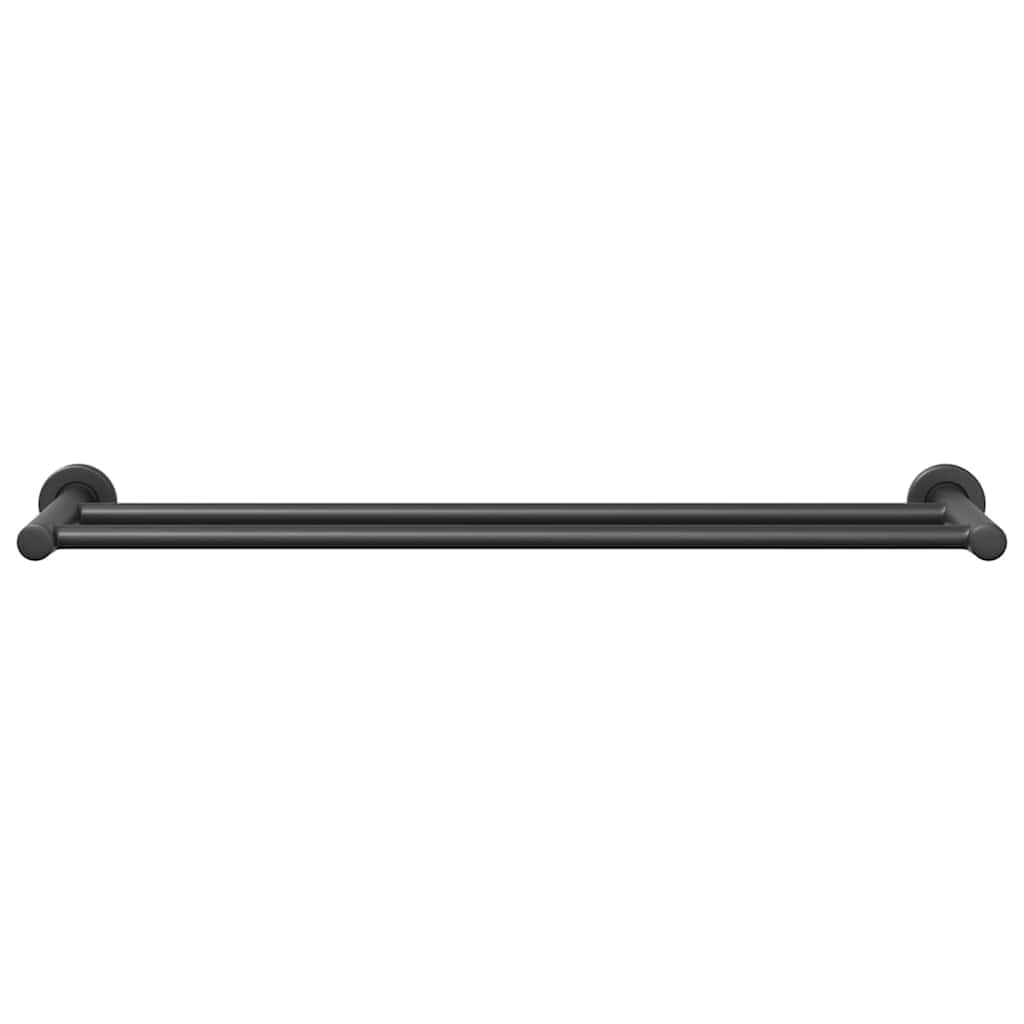 Soporte para toallas Negro 61 x 14,5 x 5 cm Acero inoxidable
