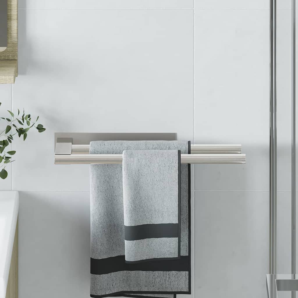 Towel holder Black 40 x 9 x 4 cm Stainless steel