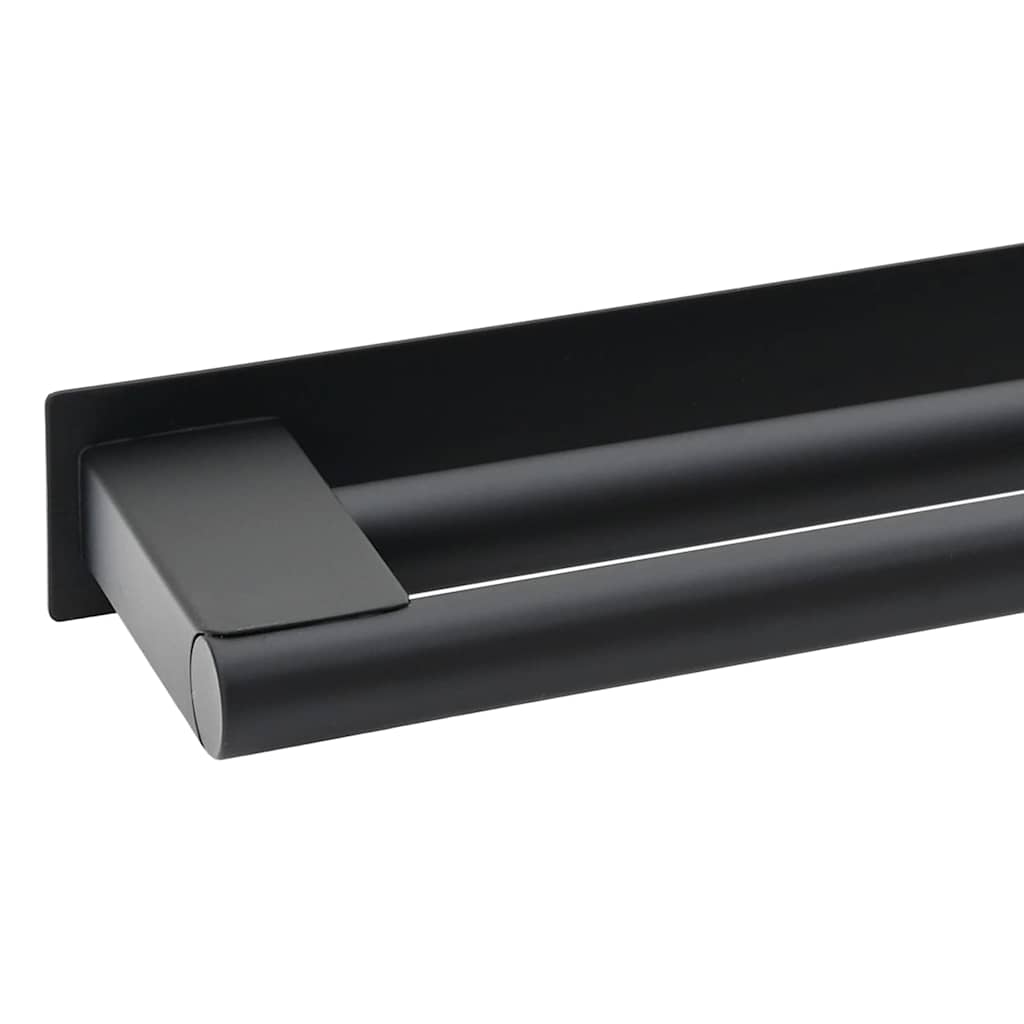 Soporte para toallas Negro 40 x 9 x 4 cm Acero inoxidable