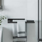 Towel holder Black 40 x 9 x 4 cm Stainless steel