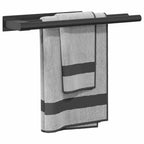 Soporte para toallas Negro 40 x 9 x 4 cm Acero inoxidable