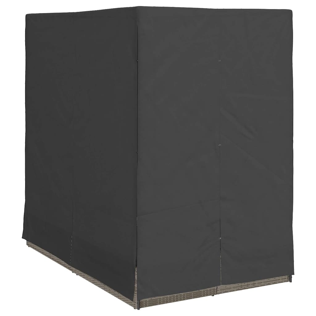 Tumbona doble Ajustable Gris 205 x 129 x 200 cm ratán sintético