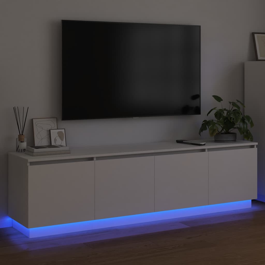 Gabinete de TV con LED 180 x 38 x 49 cm Madera contrachapada