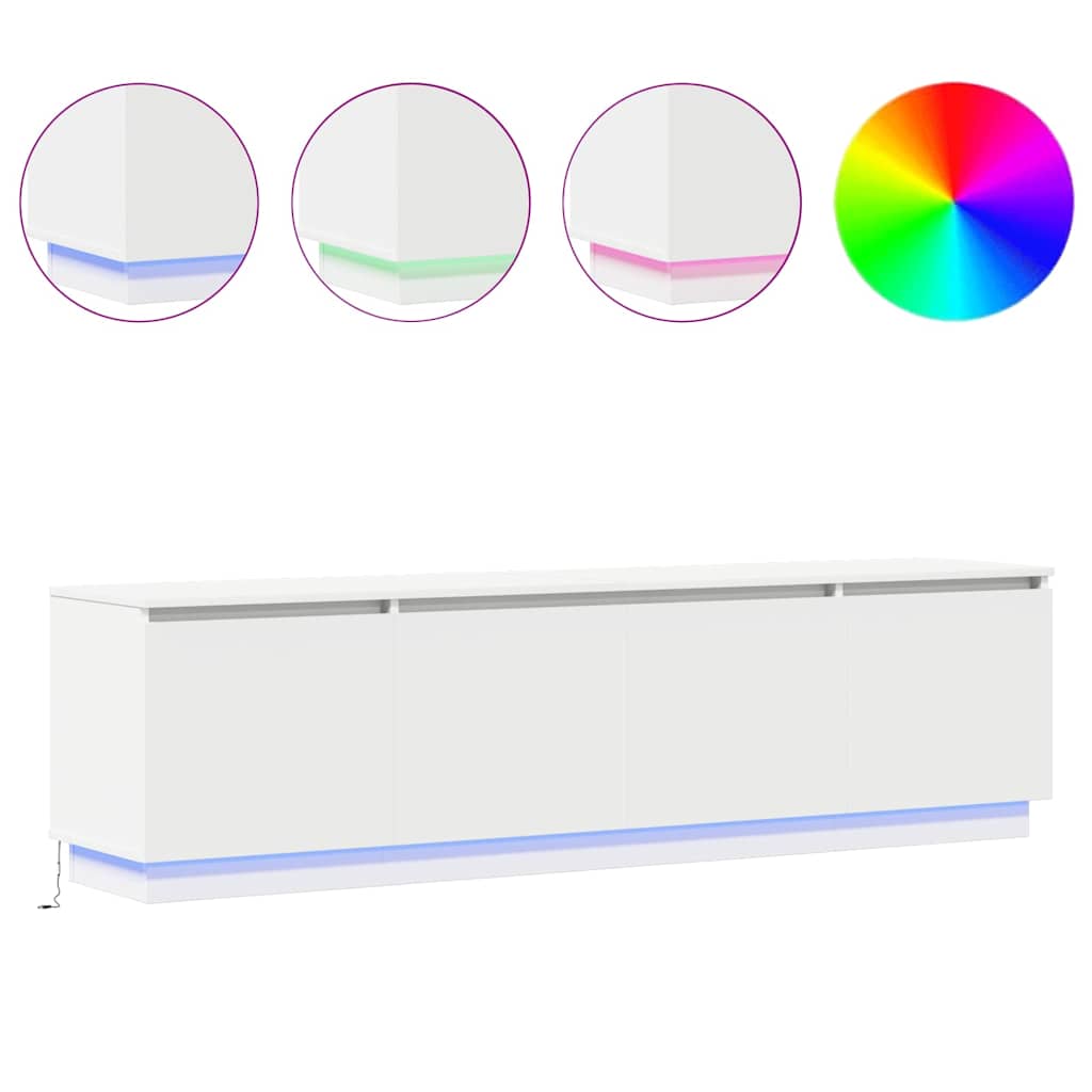 Gabinete de TV con LED 180 x 38 x 49 cm Madera contrachapada