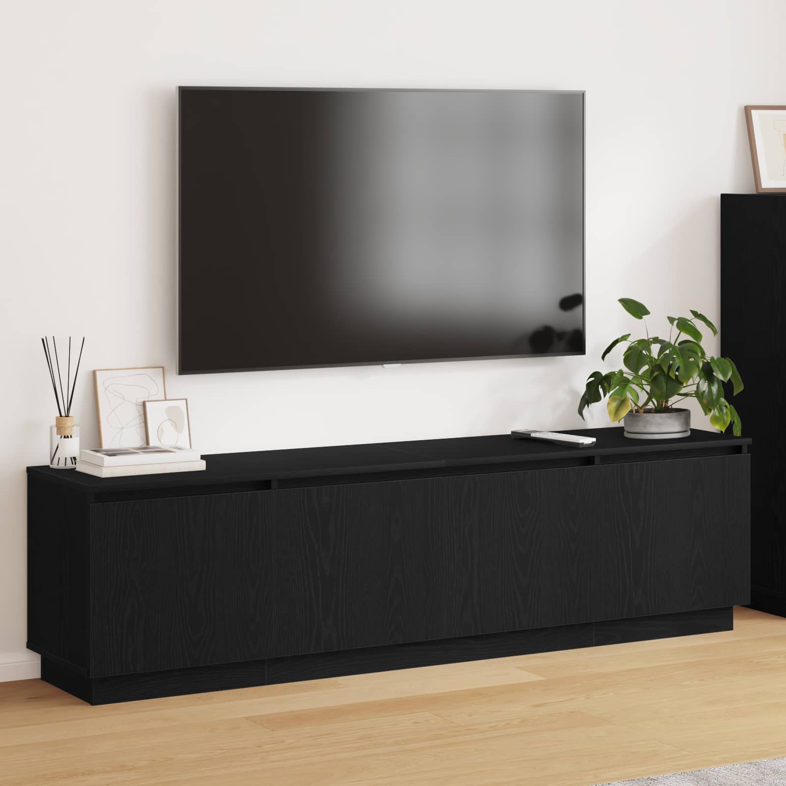 Gabinete de TV con LED 180 x 38 x 49 cm Madera contrachapada