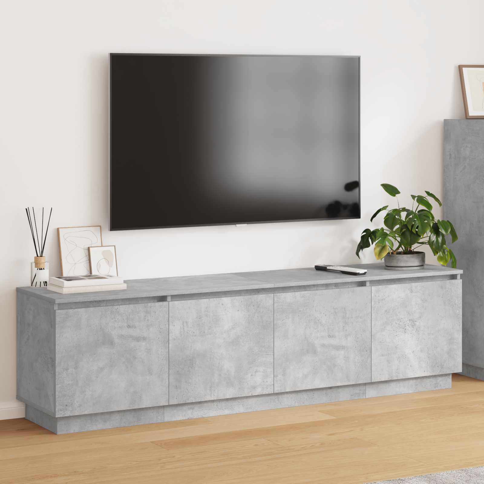 Gabinete de TV con LED 180 x 38 x 49 cm Madera contrachapada