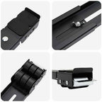 Base para lavadora 2 pcs Negro 72 x 5 x 4,5 cm Acero inoxidable