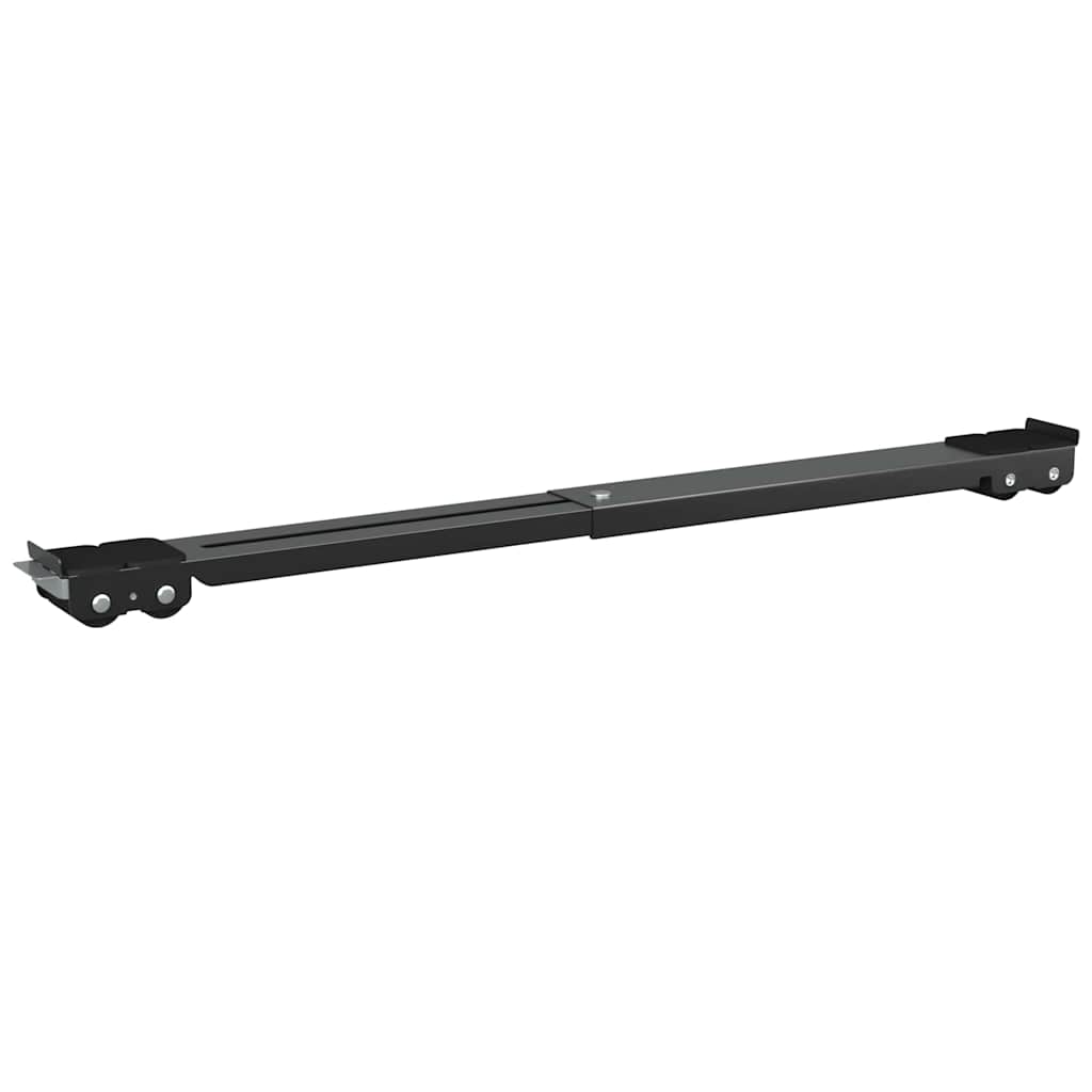 Base para lavadora 2 pcs Negro 72 x 5 x 4,5 cm Acero inoxidable