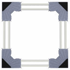 Base para lavadora Manual Gris 67 x 67 x 12 cm Acero inoxidable