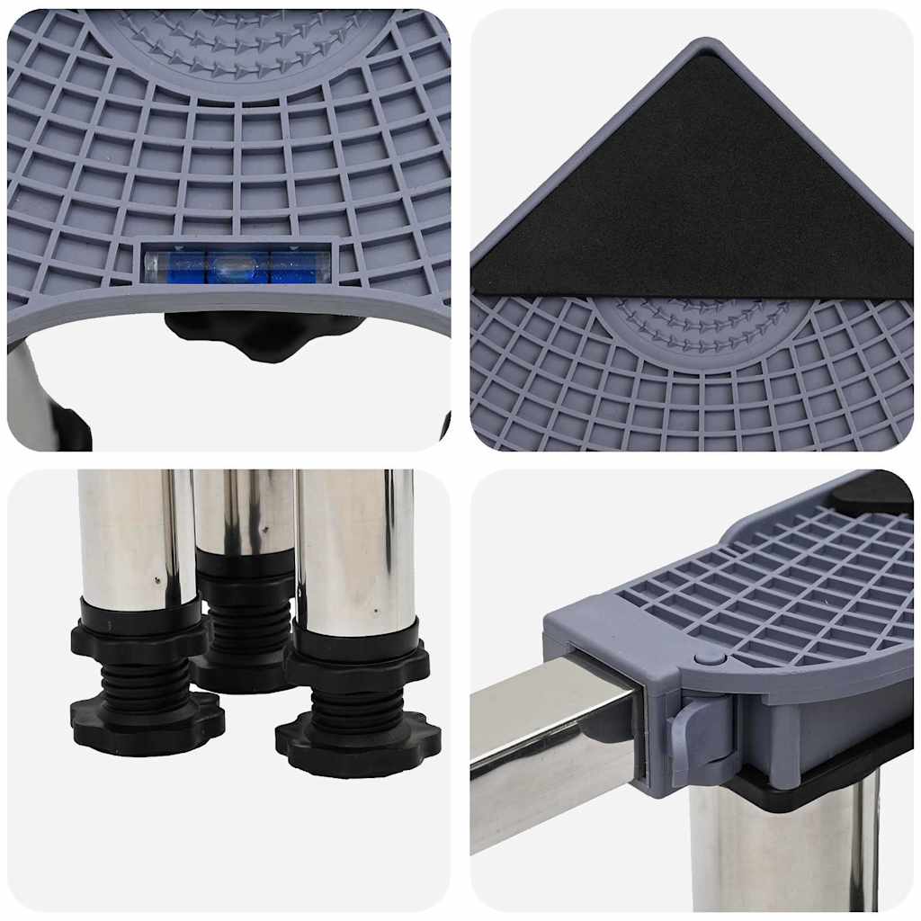 Base para lavadora Gris 67 x 67 x 21,5 cm Acero inoxidable