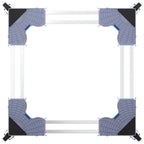 Base para lavadora Manual Gris 67 x 67 x 12 cm Acero inoxidable