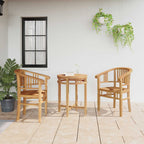 Silla 2 pcs Marrón 63 x 58 x 89 cm Madera de teca maciza