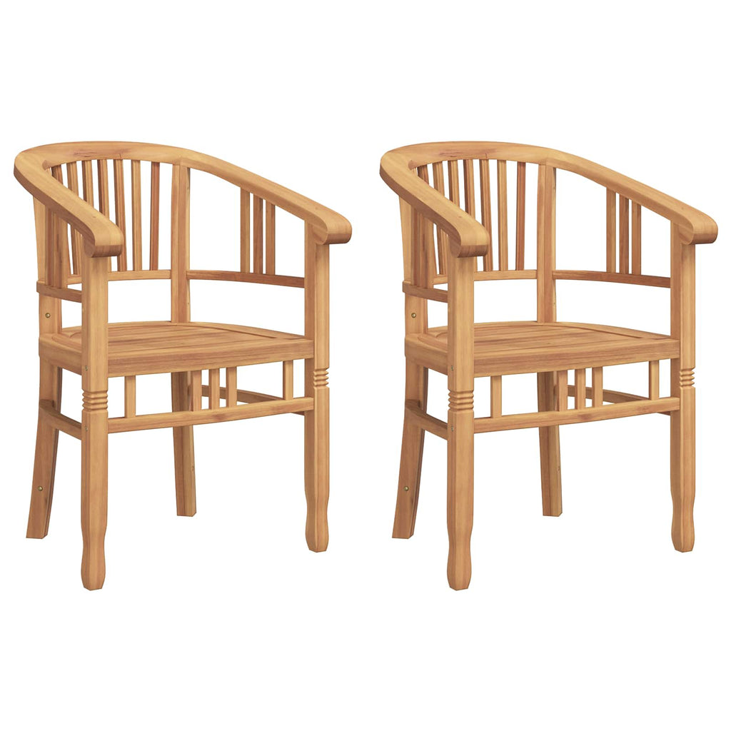 Silla 2 pcs Marrón 63 x 58 x 89 cm Madera de teca maciza