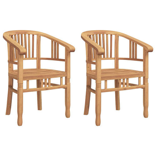 Silla 2 pcs Marrón 63 x 58 x 89 cm Madera de teca maciza