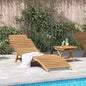 Tumbona 2 pcs Marrón 198 x 55 x 58,5 cm Madera de teca maciza