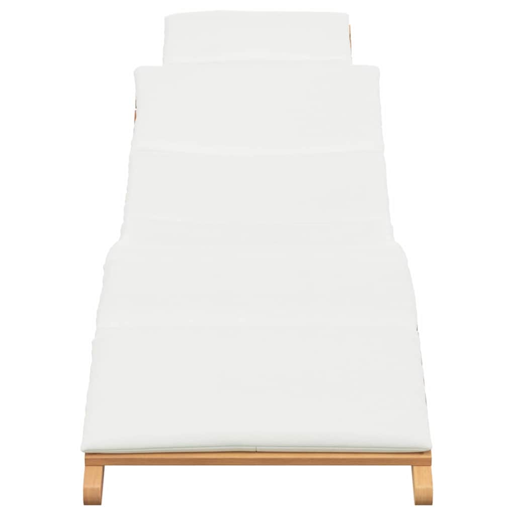 Tumbona de Jardín con cojín Marrón 198 x 55 x 58,5 cm