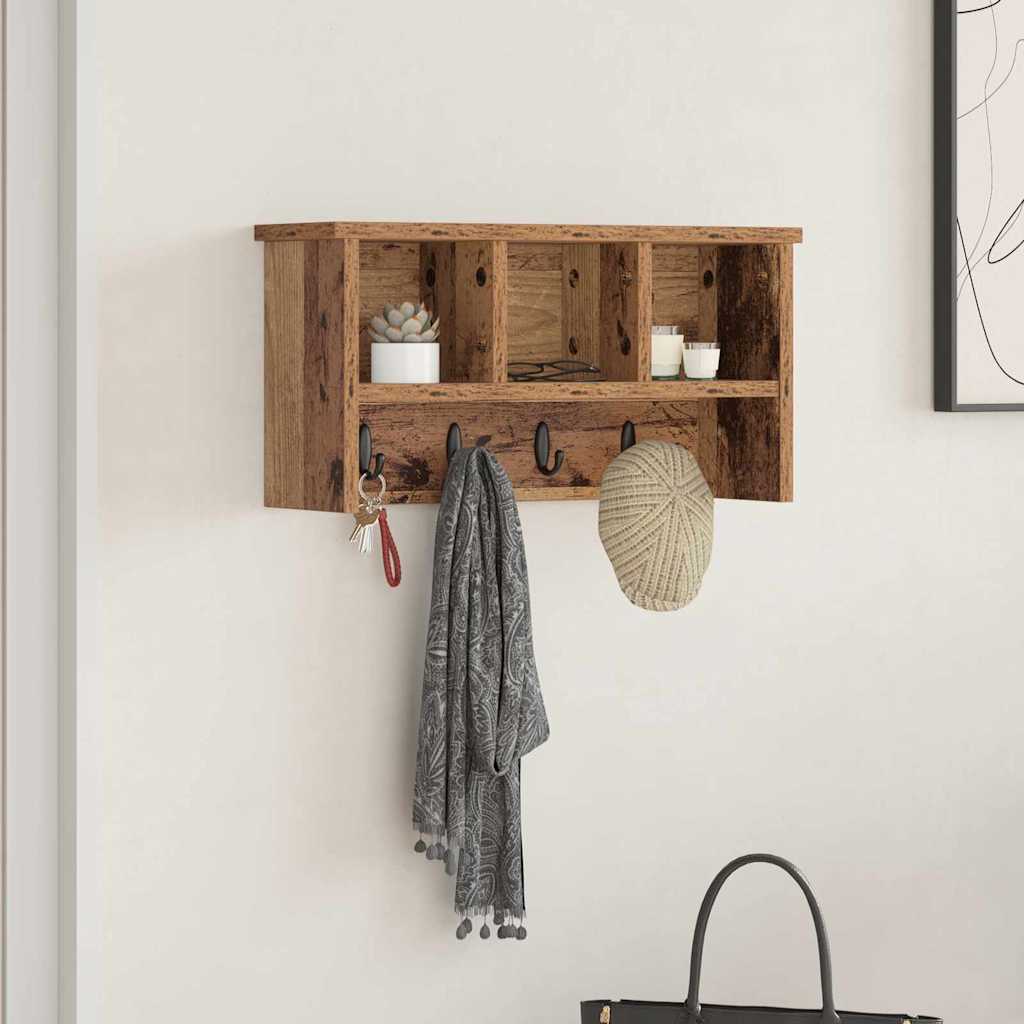 Perchero de pared 100 x 16 x 26 cm Madera de ingeniería