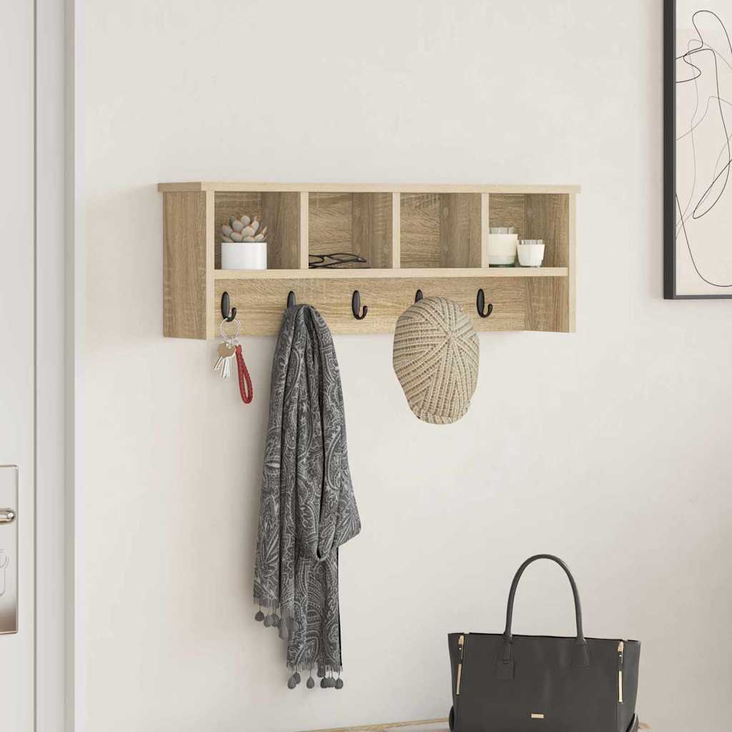 Perchero de pared 100 x 16 x 26 cm Madera de ingeniería