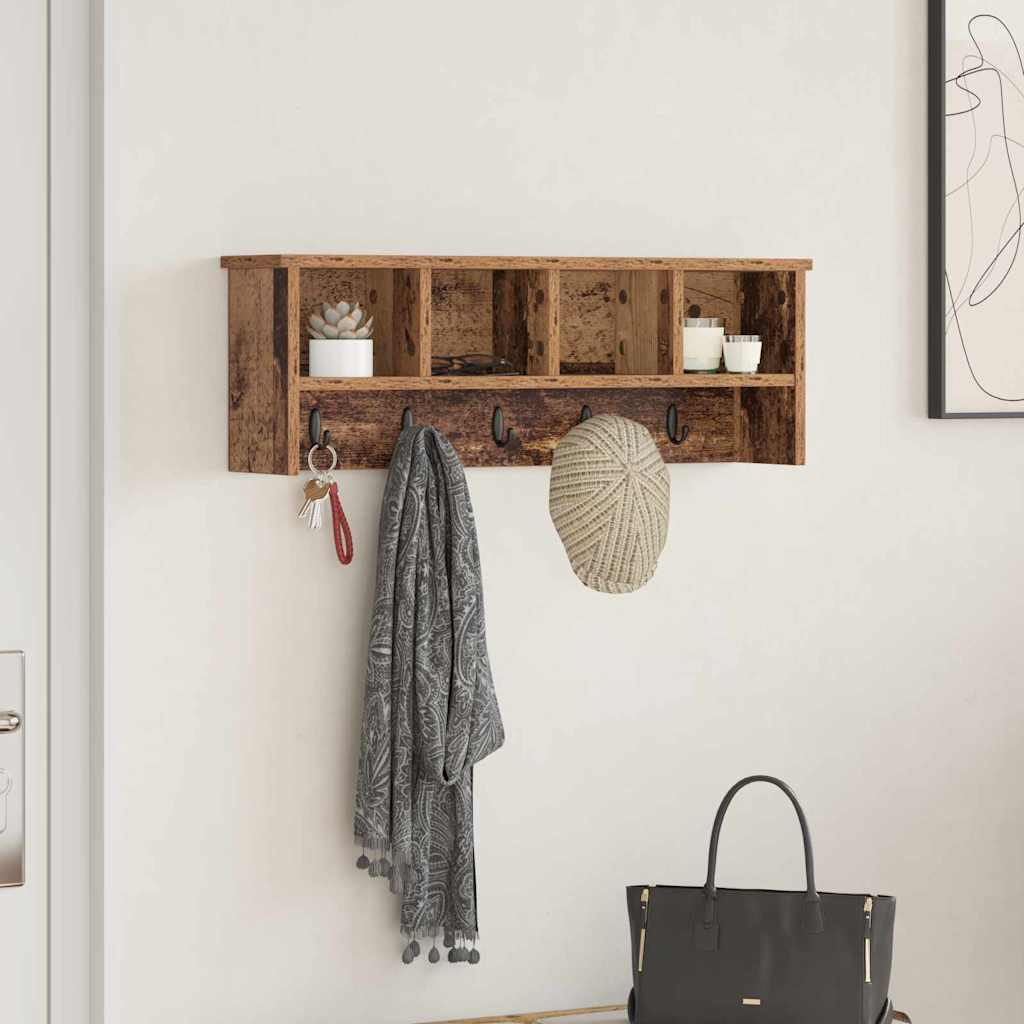 Perchero de pared 100 x 16 x 26 cm Madera de ingeniería