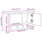 Perchero de pared 50 x 20 x 30 cm Madera de ingeniería
