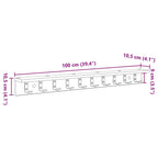 Perchero de pared 100 x 10,5 x 10,5 cm Madera de ingeniería