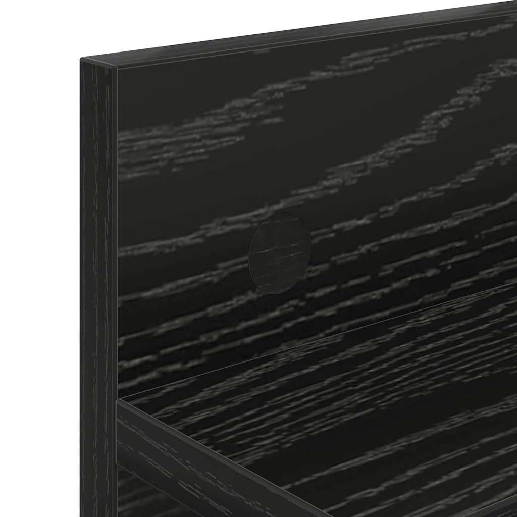 Perchero de pared Roble Negro 40 x 10,5 x 18 cm