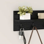 Perchero de pared Roble Negro 40 x 10,5 x 18 cm