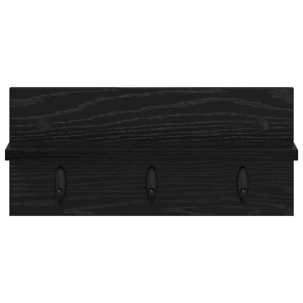 Perchero de pared Roble Negro 40 x 10,5 x 18 cm