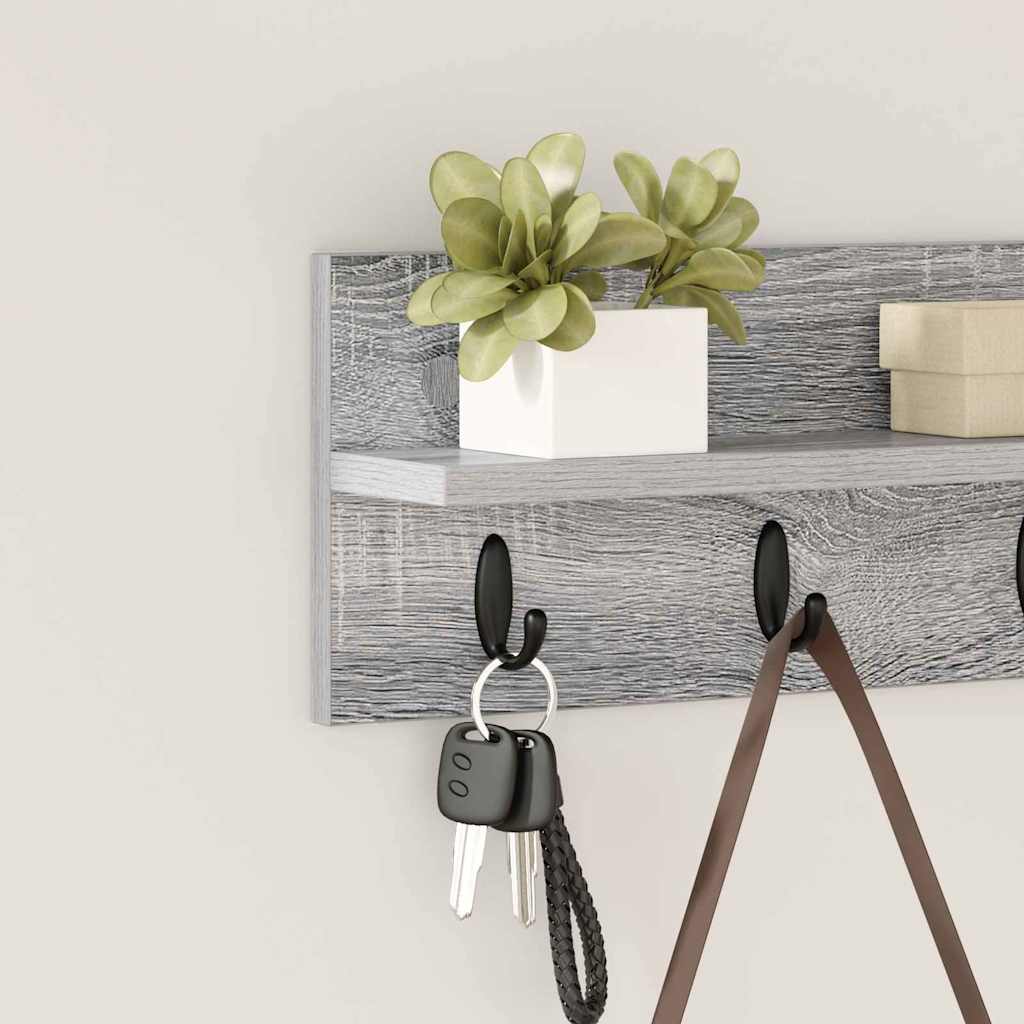 Perchero de pared Gris Sonoma 40 x 10,5 x 18 cm