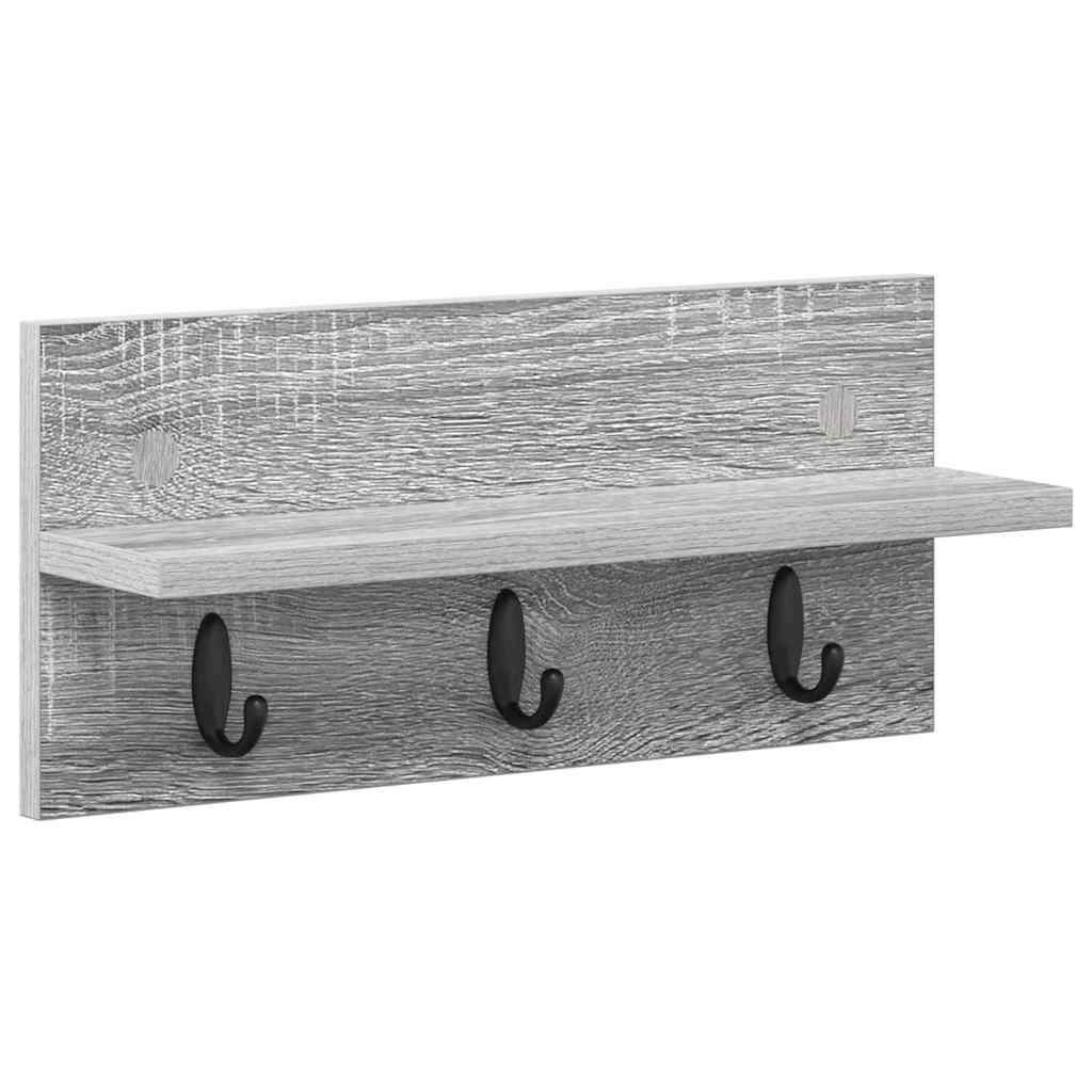 Perchero de pared Gris Sonoma 40 x 10,5 x 18 cm