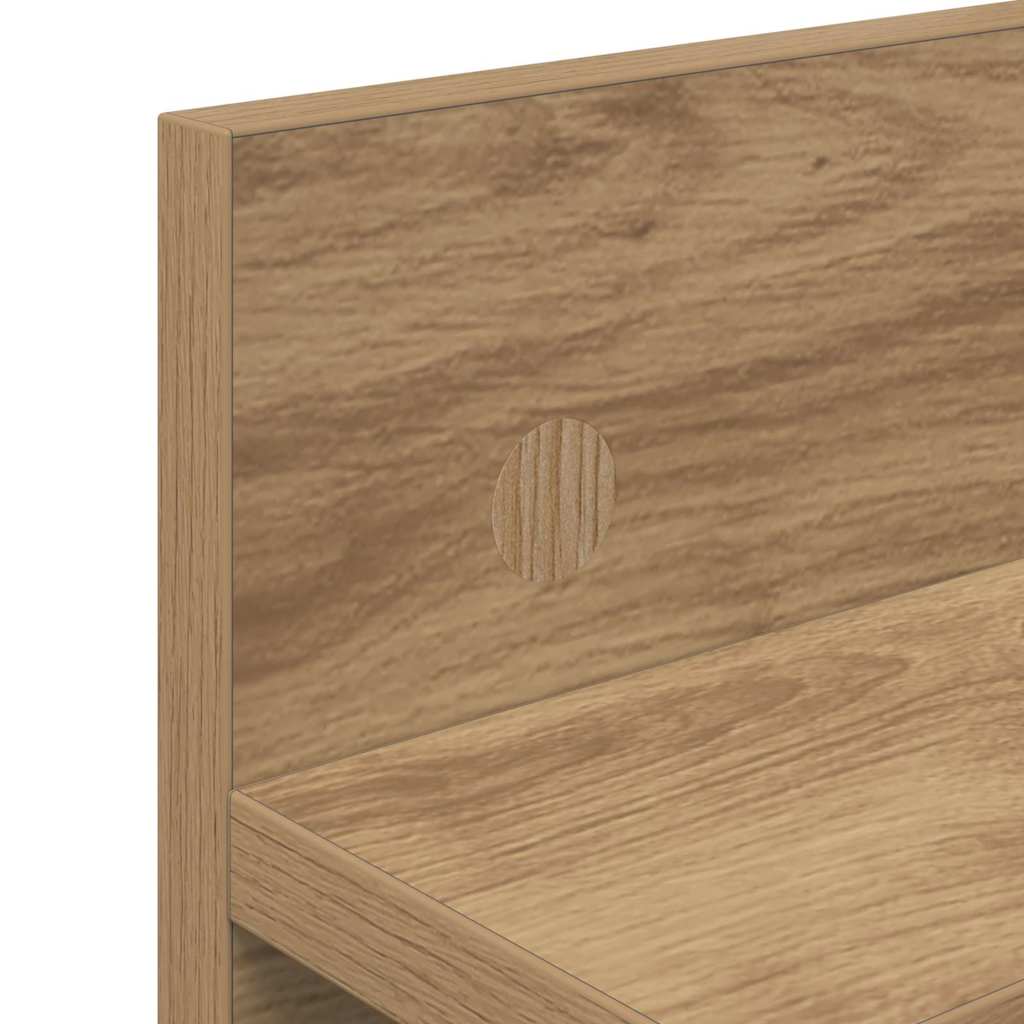 Perchero de pared Roble artesanal 60 x 10,5 x 18 cm