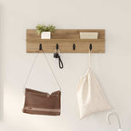 Perchero de pared Roble artesanal 60 x 10,5 x 18 cm