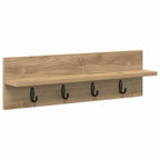 Perchero de pared Roble artesanal 60 x 10,5 x 18 cm