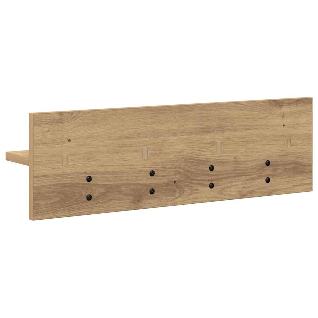 Perchero de pared Roble artesanal 60 x 10,5 x 18 cm