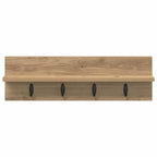 Perchero de pared Roble artesanal 60 x 10,5 x 18 cm