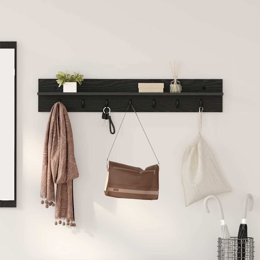 Handmade Oak Wall Coat Rack 60 x 10.5 x 18 cm