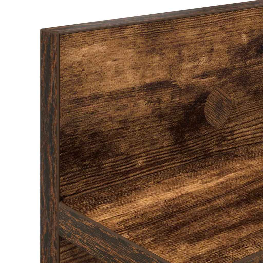 Perchero de pared Roble ahumado 100 x 10,5 x 18 cm